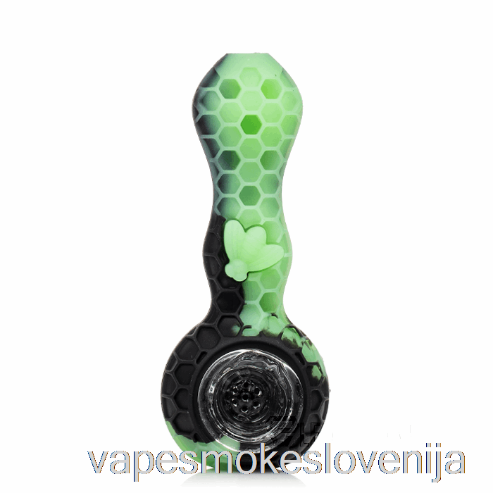 Vape Za Enkratno Uporabo Stratus Bee Silikonska žlička črna / Uv Sluz (črna / Uv Zelena)